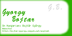 gyorgy bojtar business card